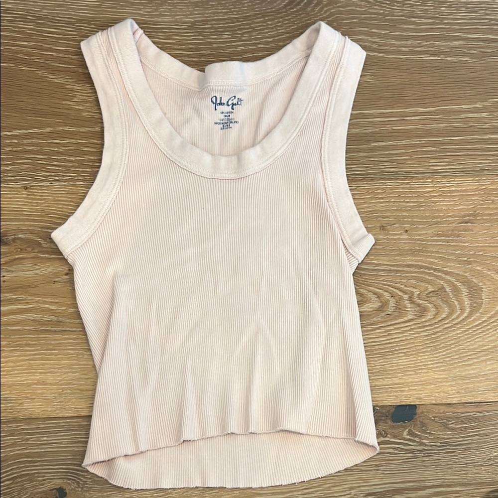 Brandy Melville/John Galt White Sleeveless Crop Tank Top